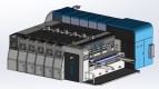 Máquina automática de impresión de fondo de caja de cartón