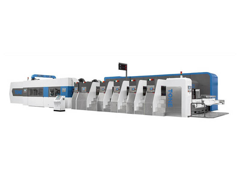 Visokohitrostni zložljivi stroj za lepljenje valovitega kartona