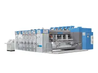 Máquina troqueladora, ranuradora e impresora de alta velocidad