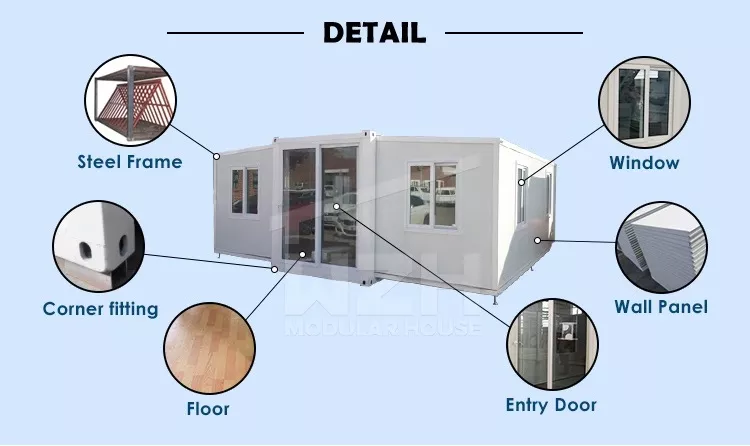 expandable home with cladding