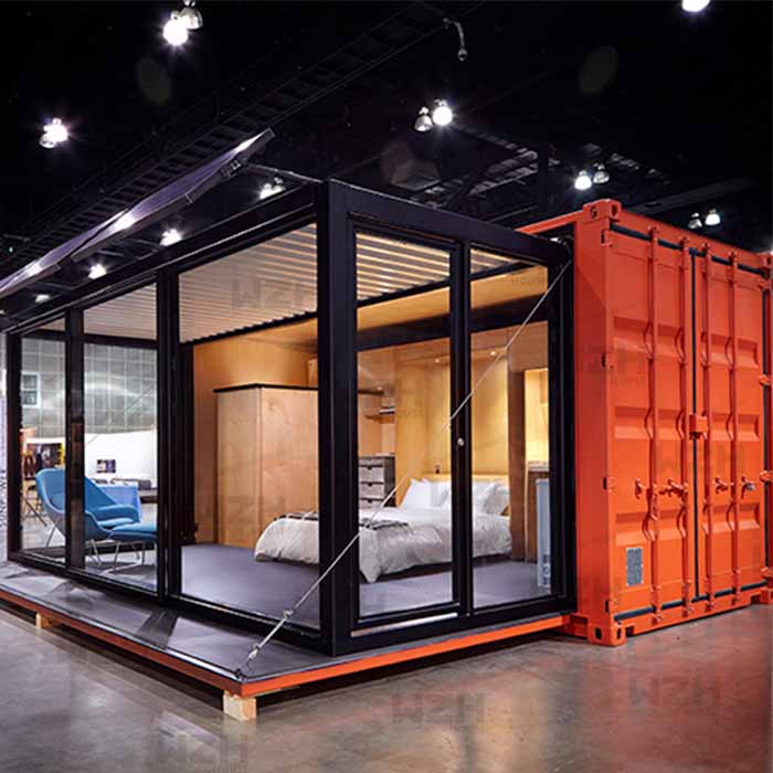 Expandable Container Home With Glass Sliding Showerroom