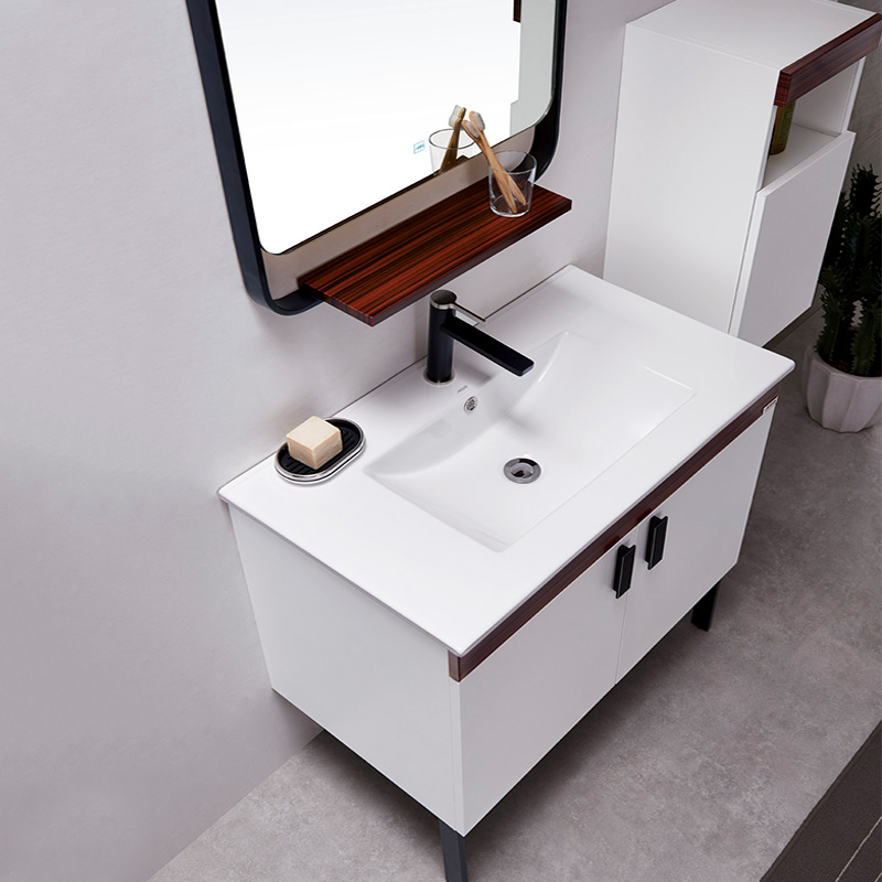 Stainless Steel White Bath Vanity Cabinets