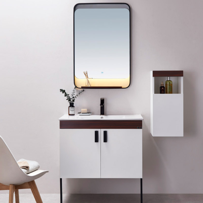 Stainless Steel White Bath Vanity Cabinets