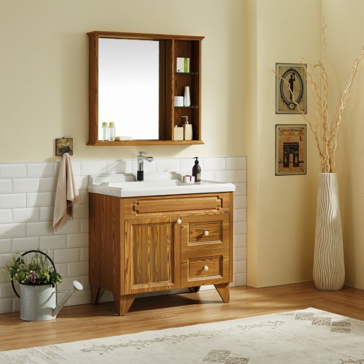 Durable Countryside Bathroom Vanity with top and sink