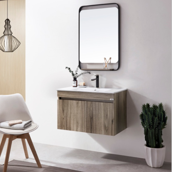 bathroom ceramic basin vanity with mirror