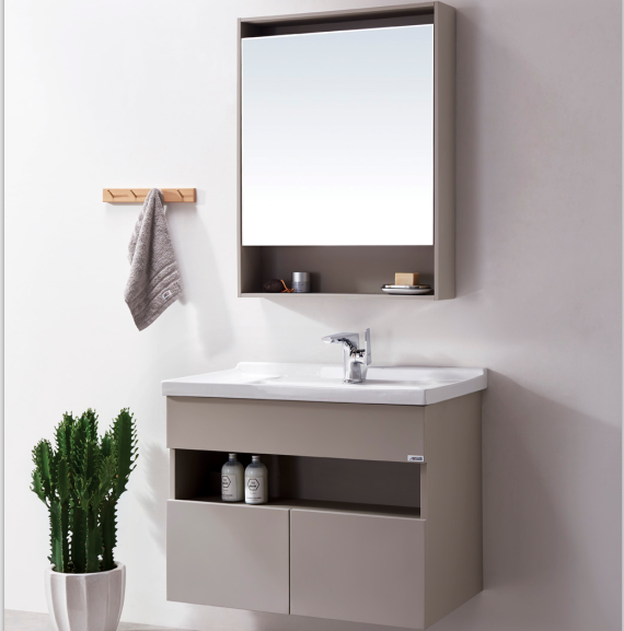 810mm single vanity for bathroom with bathroom mirror cabinet
