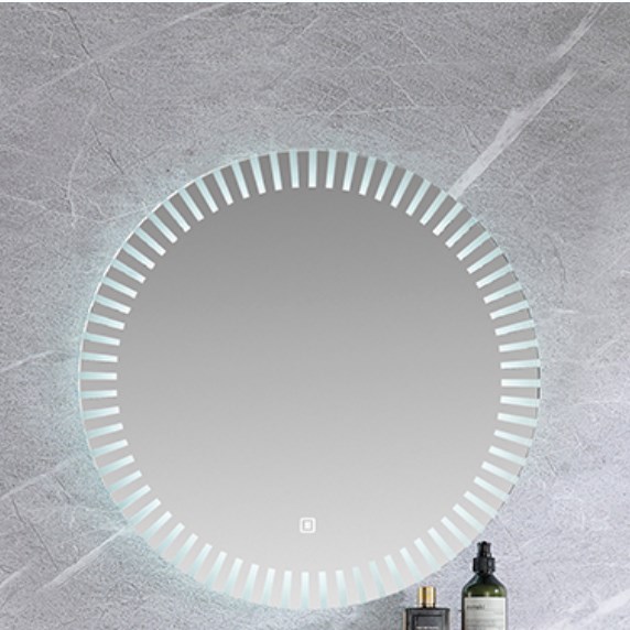 miroir de salle de bain dia650mm avec lumière led