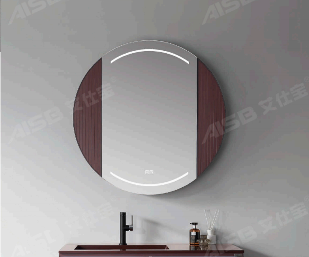 Contemporary practical LED light bathroom mirror cabinet