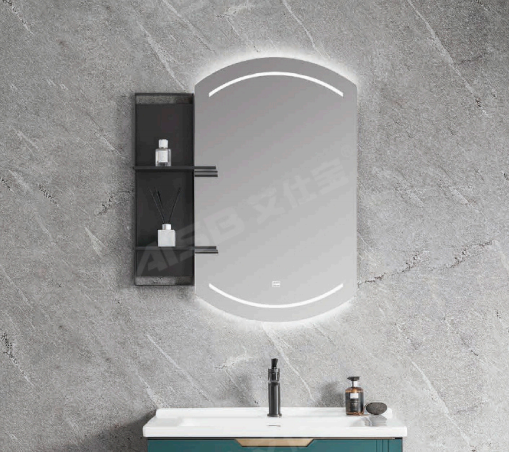 High quality wall mounted led bahroom mirror with shelf