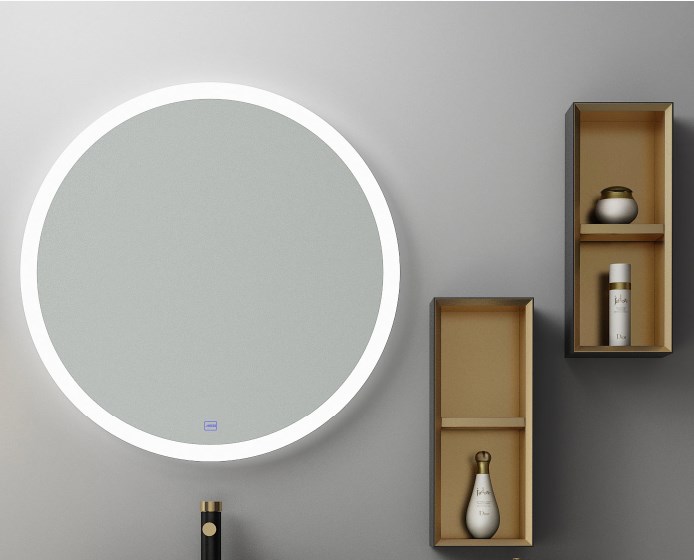 espejo de baño impermeable con mueble lateral