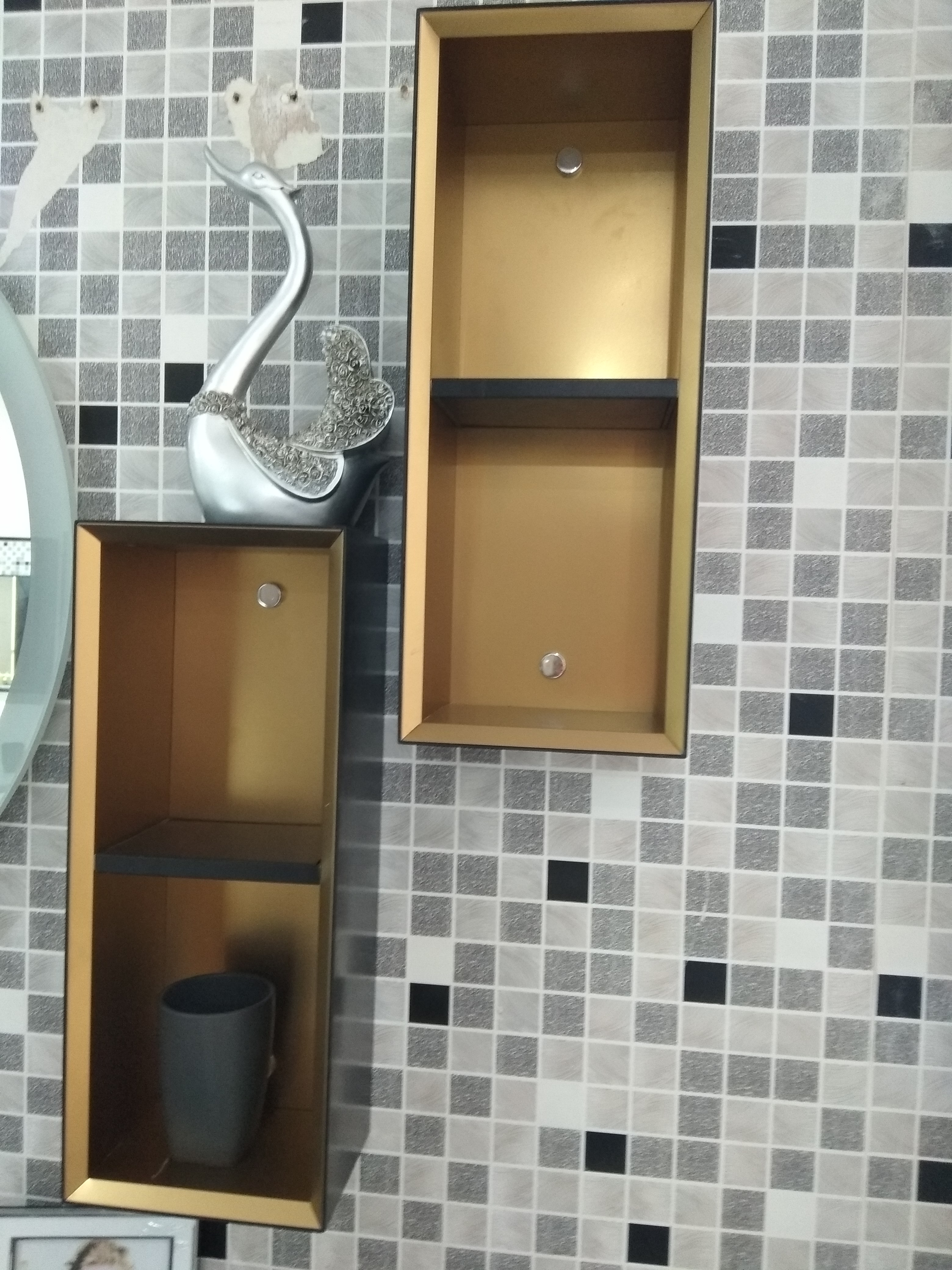 waterproof bathroom mirror with side cabinet