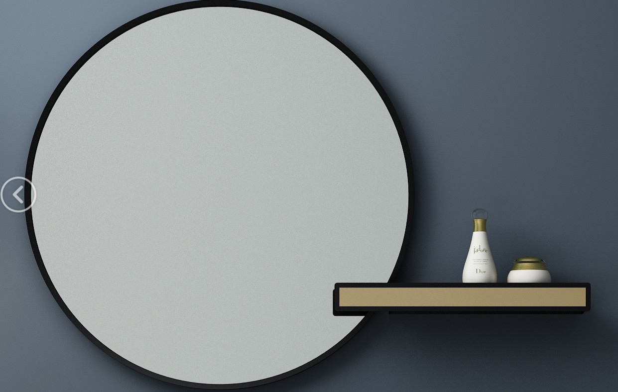 espejo de tocador de baño con marco