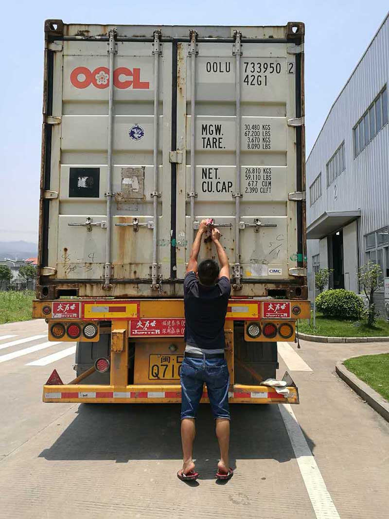 loaded container