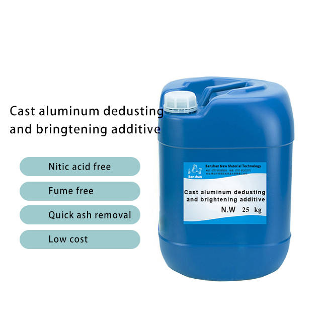 Cast aluminum Ash removal brightening additive