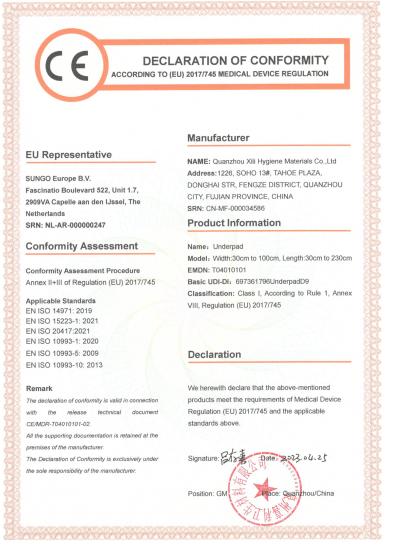 Chirurgische Schutzunterlagen für das Bett