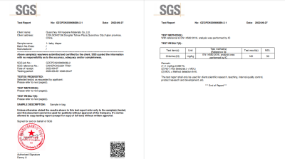 SGS-geprüft – für Babywindeln