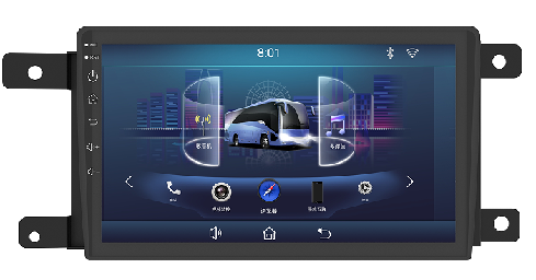 Painel de tela de toque GPS de 10,1 polegadas com backup reverso para veículos de máquinas de engenharia