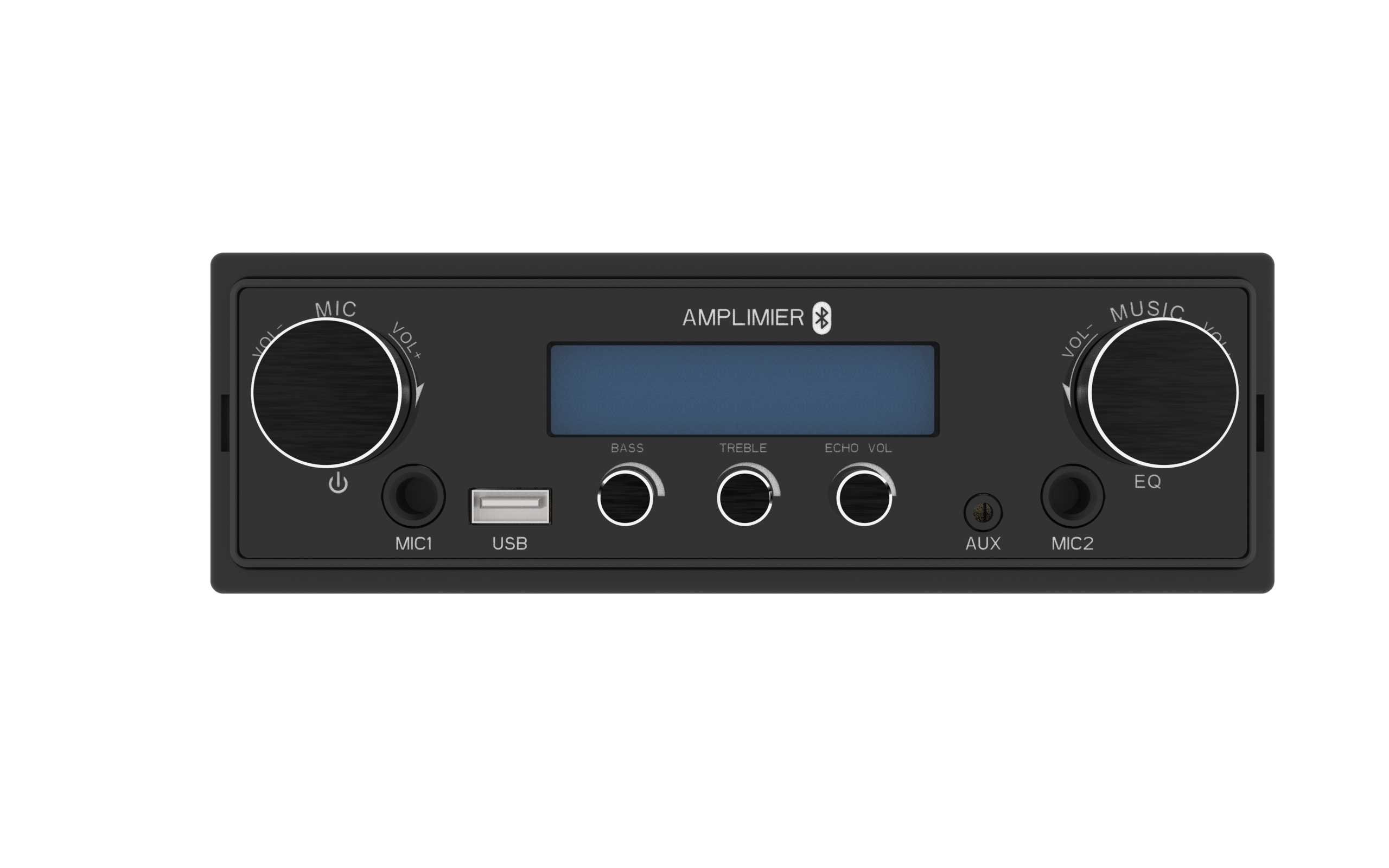 Single DIN Car Amplifier Player With MIC Input AUX In