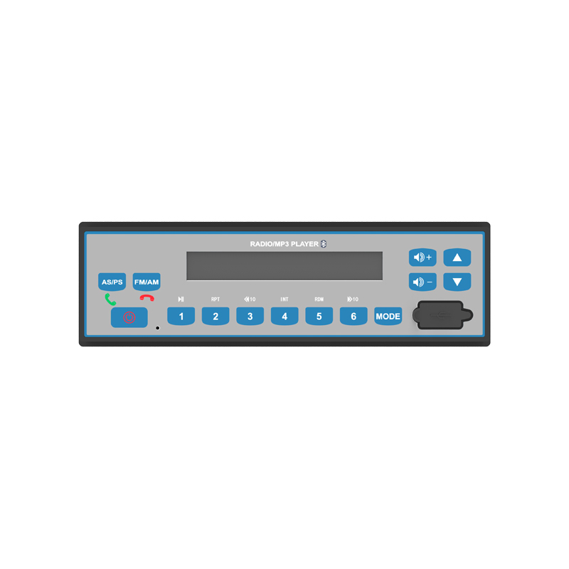Player MP3 Bluetooth impermeabil 1 DIN cu DAB pentru mașini de construcții/Euipment