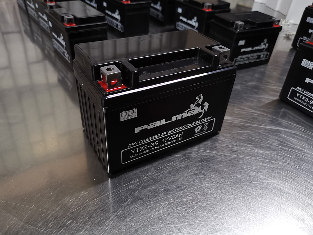 YTX9-BS 12V8Ah Conventional Dry MF Motorcycle Battery