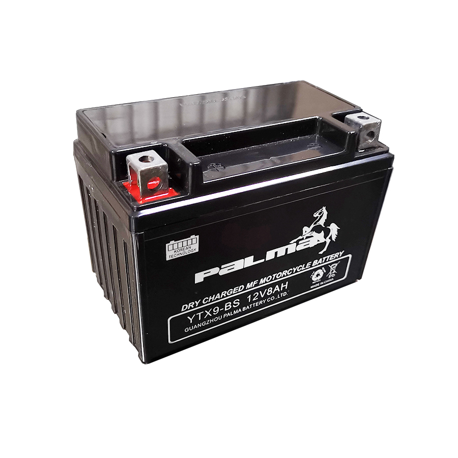 YTX9-BS 12V8Ah Konventionelle trockene MF-Motorradbatterie