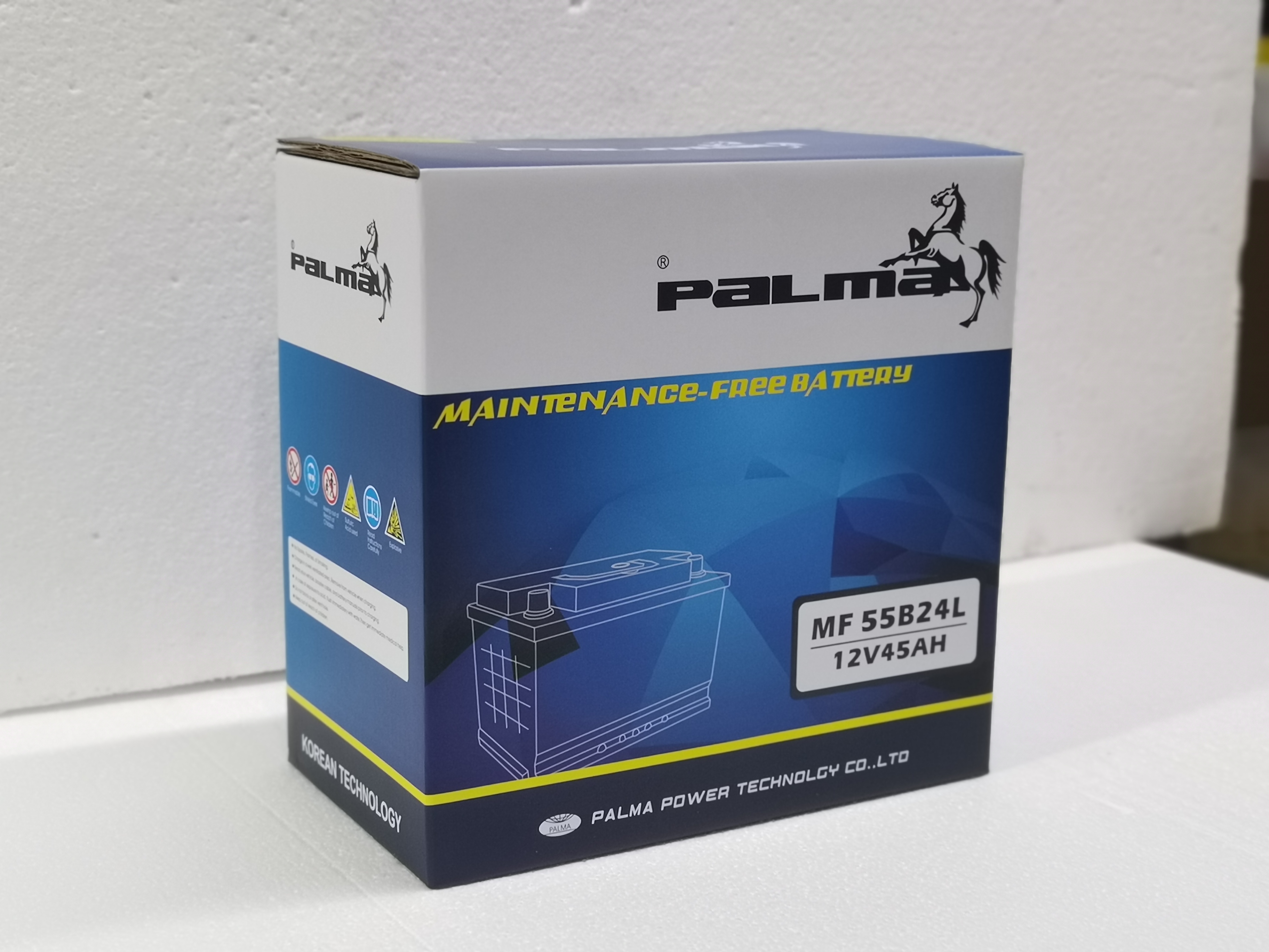 Maintenance-Free MF 55B24L 12V 45AH Car Battery High Performance Long Lifespan for Various Vehicles