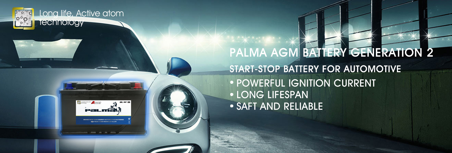 AGM car start-stop battery