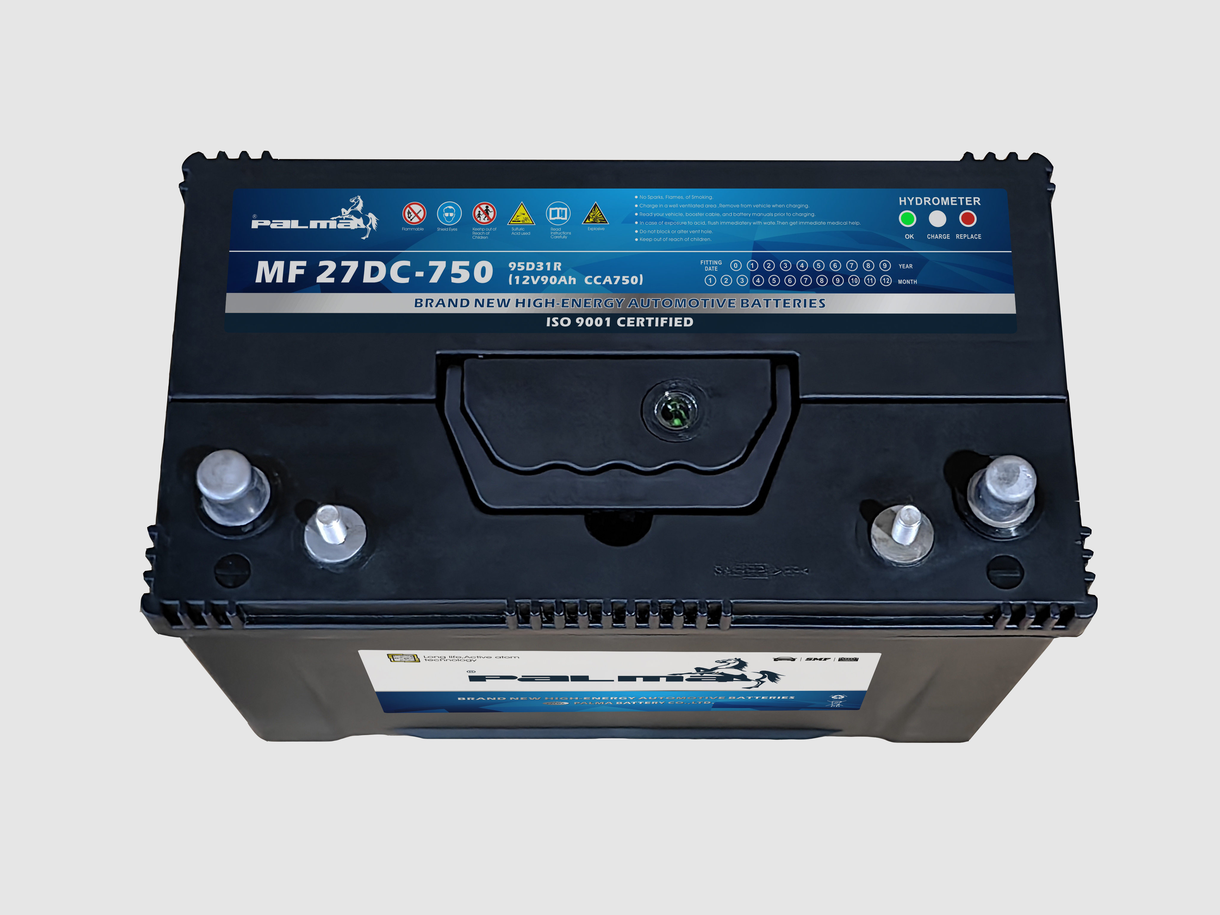 27DC-750 Dual Terminal MF BCI Battery Sealed Lead Acid Dry Charged 12V 80AH Auto Start Car Truck Battery PALMA Wholesale