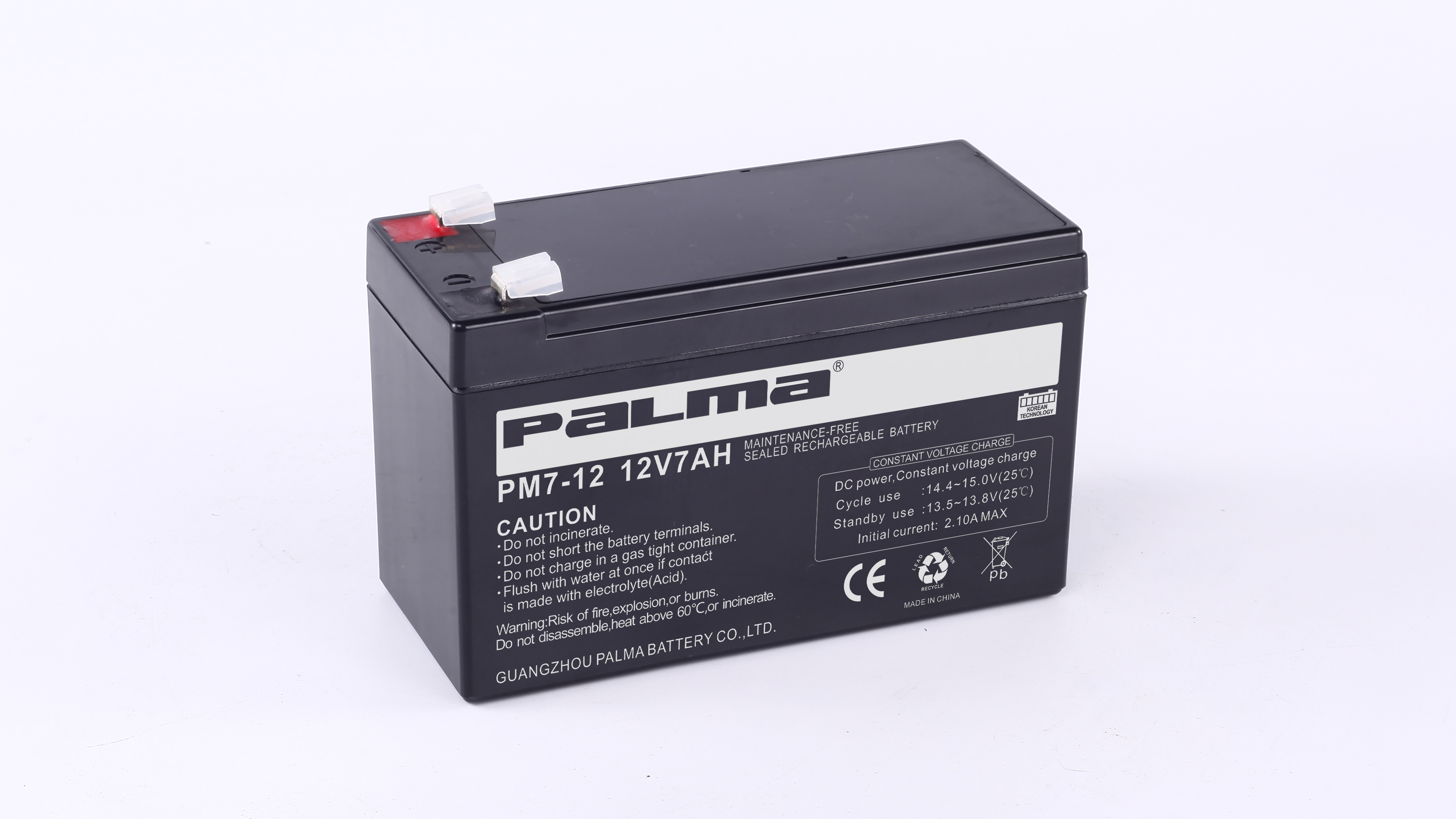 Palma PM7-12 12V 7Ah Customizable Battery Factory Direct Sell Cheap Customized Excellent Battery Palma PM7-12 for Electric Vehicles and Solar Systems