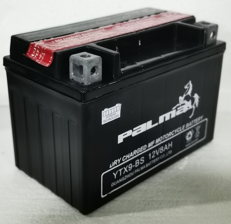 YTX9-BS 12V 8Ah 일반 건식 MF 오토바이 배터리