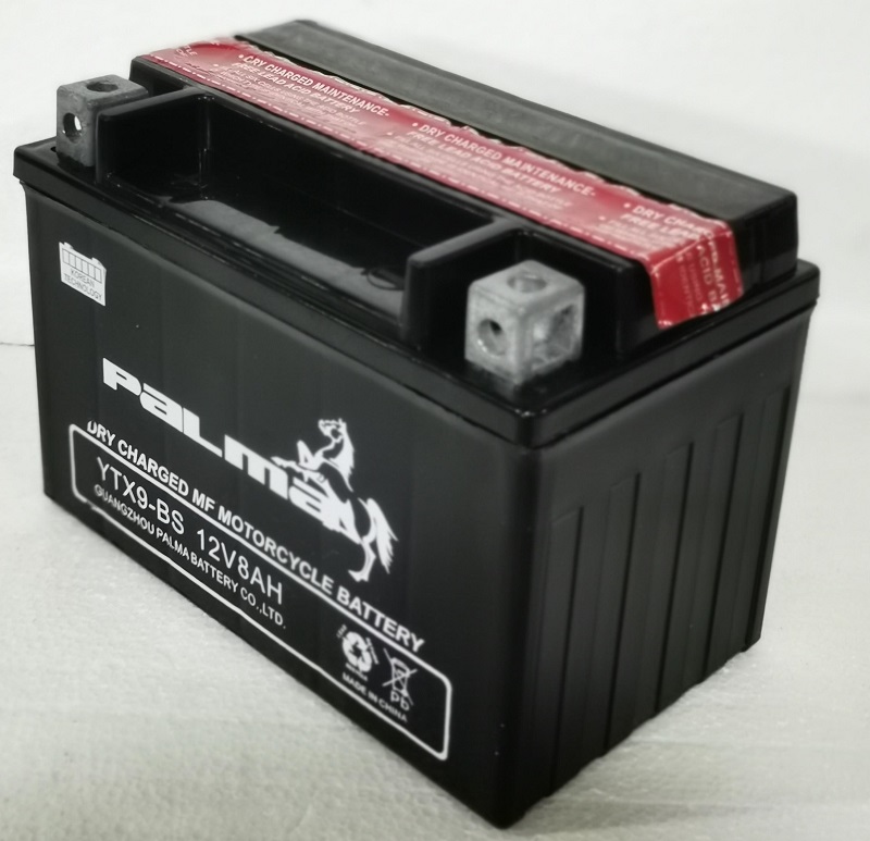 YTX9-BS 12V 8Ah 일반 건식 MF 오토바이 배터리