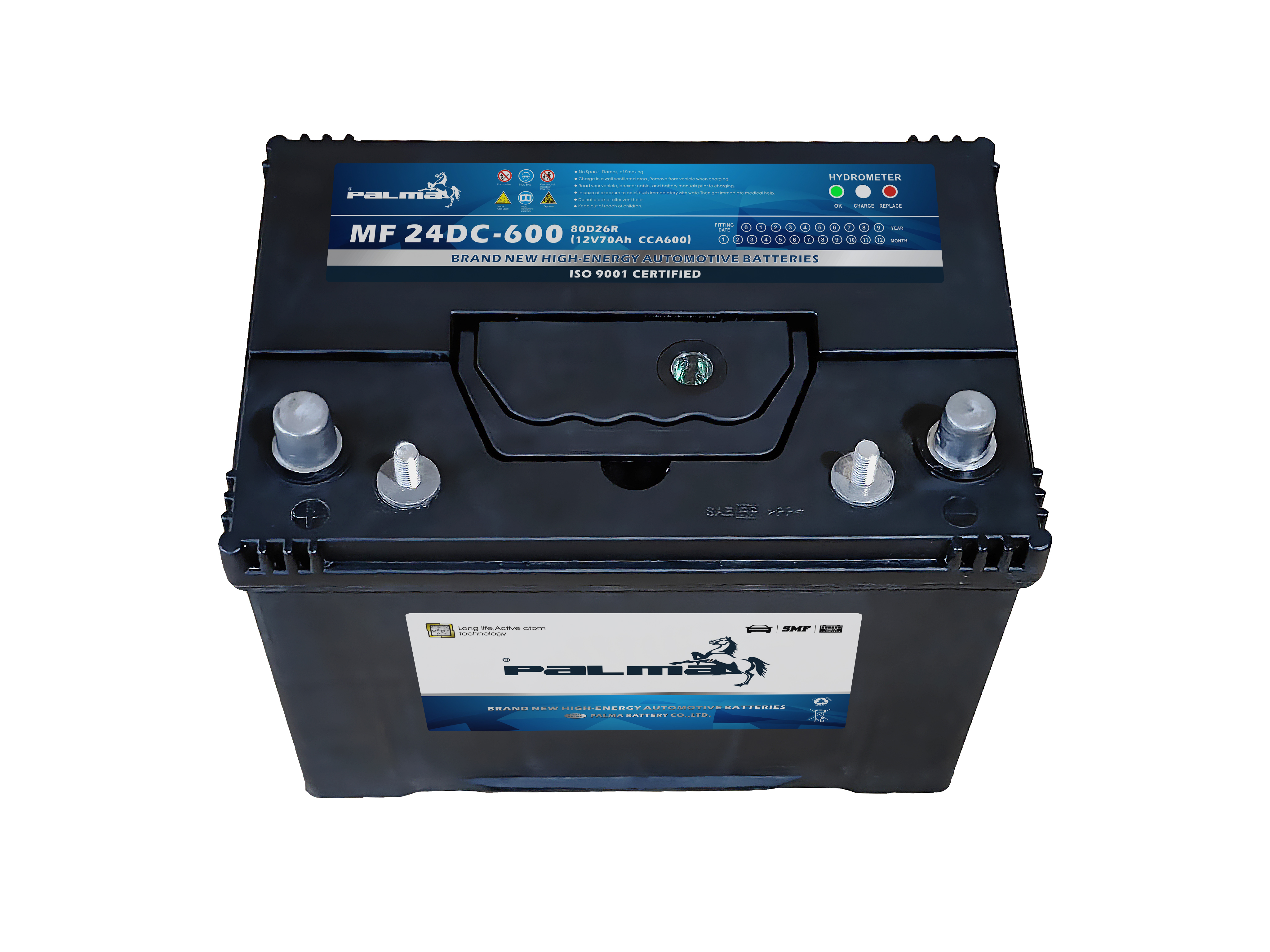 Palma BCI Battery 24DC-600 Dual Terminal Maintenance-Free Deep Cycle 12V70Ah Start Battery Warranty for Car Truck Replacement