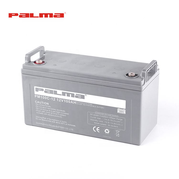 Factory Direct Sale Palma Sealed Lead Acid Maintenance-free Solar Inverter Battery 12v 100Ah PM100C-12