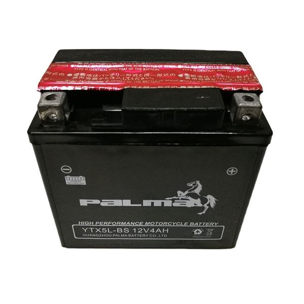 YTX5L-BS Palma Motorcycle Maintenance Free 12v 4ah Battery Electric Motorcycle Batteries Wholesale
