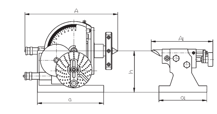 universal dividing head for milling machine