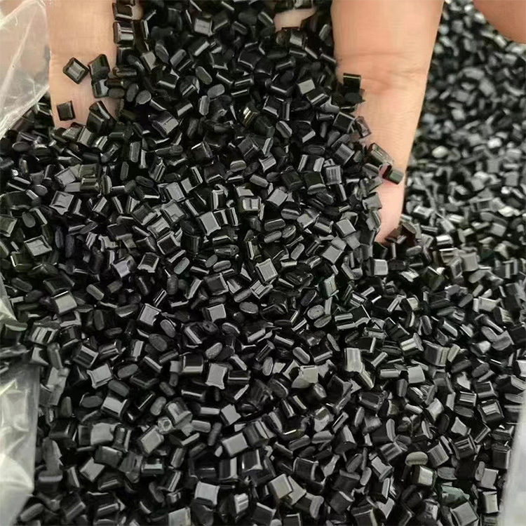 Gránulos de plástico reciclado ABS ROSH de bajo contenido de br negro