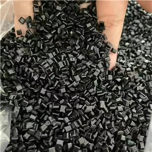Repro-Pellets aus recyceltem Kunststoff in Schwarz mit niedrigem Br. ROSH ABS