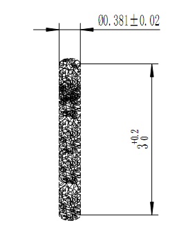 Φ0.381x3.0mm Floss Pin i.e. 80-015120 Fuzz Button connectors /CPW/Microstrip Vertical connection