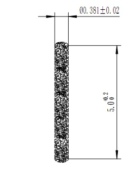 Φ0.381x5.0mm 80-015200 Floss Pin i.e. Fuzz Button connectors /CPW/Microstrip Vertical connection