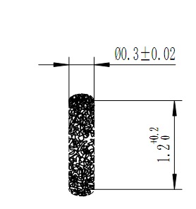 Φ0.30x1.2mm 80-012047 Floss Pin i.e. Fuzz Button connectors /CPW/Microstrip Vertical connection,Micro-nano type,ultra-high frequency