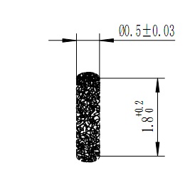 Φ0.508x1.8mm Floss Pin i.e. 80-020070 Fuzz Button connectors /CPW/Microstrip Vertical connection