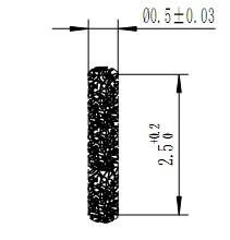 Φ0.508x2.5mm Floss Pin i.e. Fuzz Button connectors 80-020098 /CPW/Microstrip Vertical connection