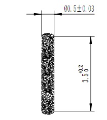 Φ0.508x3.5mm AA i.e. 80-020138 Fuzz Button connectors /CPW/Microstrip Vertical connection