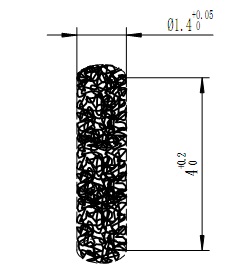 Φ1.4x4.0mm 80-055160 Floss Pin i.e. High current Fuzz Button connectors /CPW/Microstrip Vertical connection