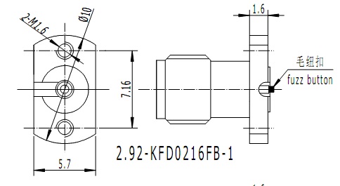 2.92 mm (k) Fuzz Button-Anschluss