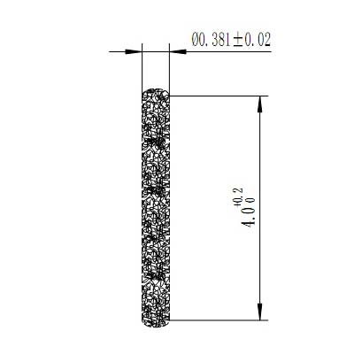 Φ0.381x4.0mm 80-015160 Floss Pin i.e. Fuzz Button connectors /CPW/Microstrip Vertical connection