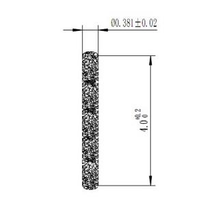 Φ0.381x4.0mm 80-015160 Floss Pin i.e. conectores Fuzz Button /CPW/Microstrip Conexão vertical