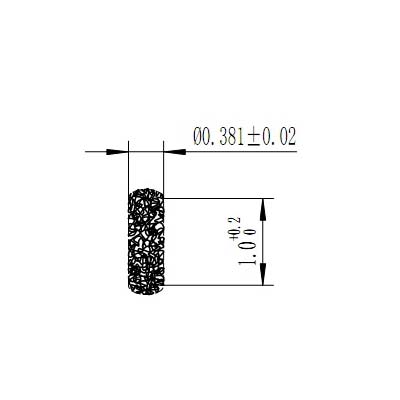 Φ0.381x1.0mm Floss Pin i.e. 80-015040 Micro-Fuzz Button /CPW/Microstrip Vertical connection