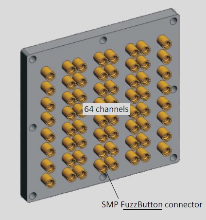 SMP(M)-JYDFB5 RF Connector with Fuzz Button,GPO, solderless ,PCB Compression Mount,Stripline