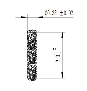 Φ0.381x2.0mm Floss Pin i.e. 80-015080 Fuzz Button connectors /CPW/Microstrip Vertical connection